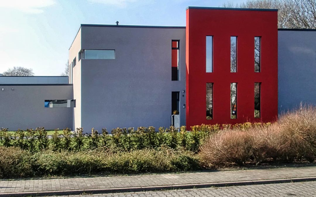 Errichtung eines Bürogebäudes mit einer Lagerhalle – Moers