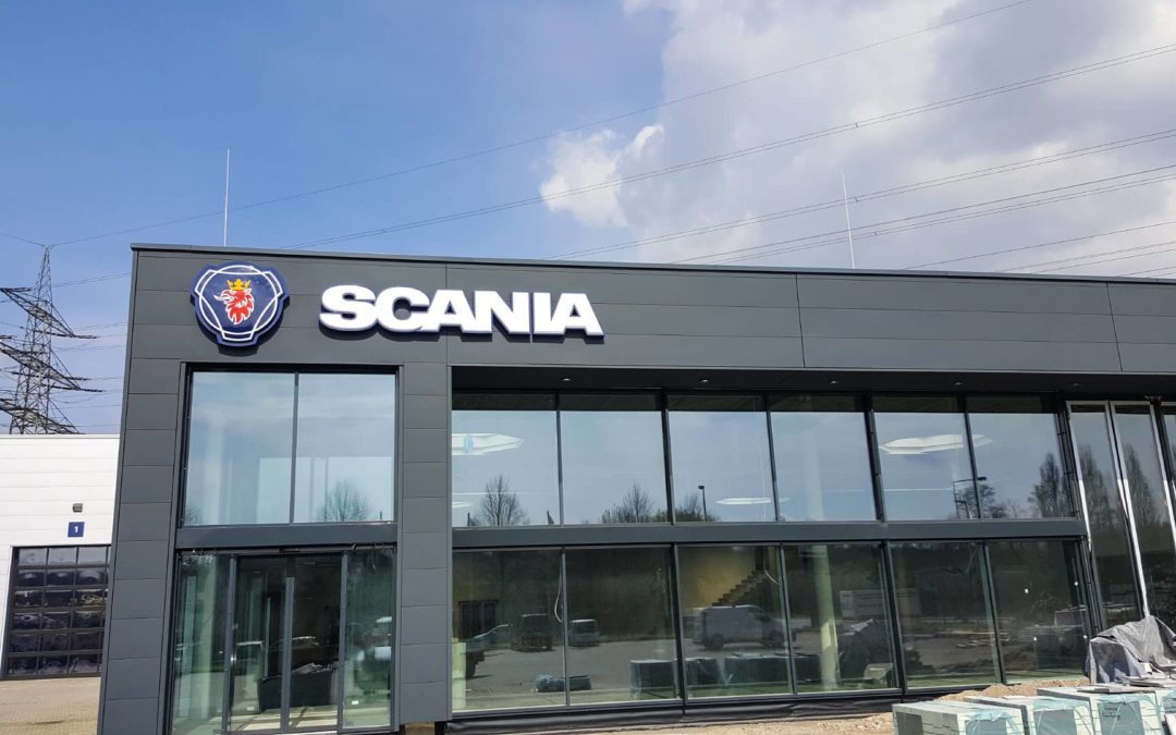 Anbau einer Ausstellungshalle sowie Erweiterung des Verwaltungs-Gebäudes, SCANIA – Duisburg